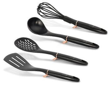 Berlingerhaus Kuhinjski pripomočki BH-6208 Komplet 4 kosov Črna vrtnica Kolekcija