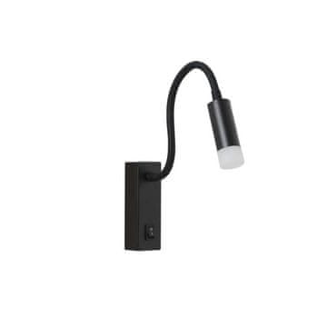 Immax Stenska svetilka 08282L GOAL design flexi LED with switch, 3W, black + acrylic end cap