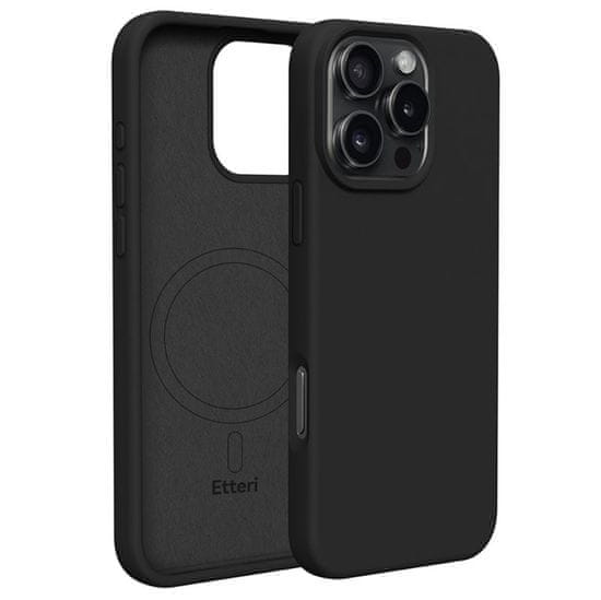 3MK Etteri Silikonski Mag ovitek za iPhone 16 Pro - črn