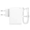 GaN5 Pro 100W hitri polnilec z USB-C / USB-C kablom - bel