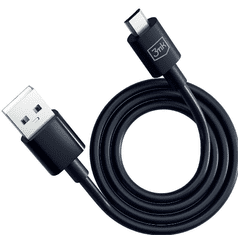 3MK hyper kabel USB-A na mikro - črn