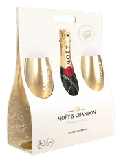 Moet & Chandon Champagne Brut Imperial Moët & Chandon + 2 Kozarca Gold 0,75 l