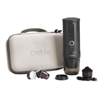Outin Outin Nano 7500mAh prenosni aparat za kavo (siv) + zaščitni etui