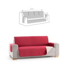 TIMMLUX Dvostransko pregrinjalo za kavč - štirised 200 x200 cm rdeča / bež EU kvaliteta
