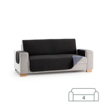 TIMMLUX Dvostransko pregrinjalo za kavč - štirised 200x200 cm črna / temno siva EU kvaliteta