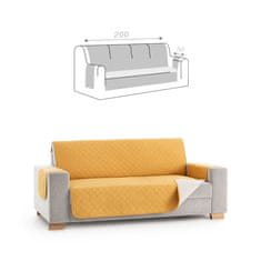 TIMMLUX Dvostransko pregrinjalo za kavč - štirised 200 x200 cm rumena / slonokoščena EU kvaliteta