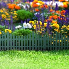 GARDEN OF EDEN PVC ograja za vrtove ali cvetlične grede 60 X 23cm zelena