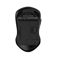 Dareu Brezžična miška LM115G 2.4G 800-1600 DPI (črna)