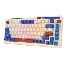 Royal Kludge Brezžična mehanska tipkovnica KZZI K75 pro RGB, Moment Switch (retro modra)