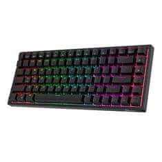 Royal Kludge Brezžična mehanska tipkovnica RK84 RGB, rdeče stikalo (črna)