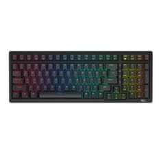 Royal Kludge Brezžična mehanska tipkovnica RK98 RGB, rdeče stikalo (črna)