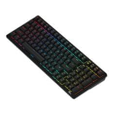 Royal Kludge Brezžična mehanska tipkovnica RK98 RGB, rdeče stikalo (črna)