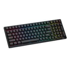 Royal Kludge Brezžična mehanska tipkovnica RK98 RGB, rdeče stikalo (črna)