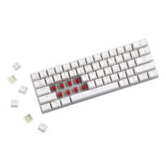Motospeed Brezžična mehanska tipkovnica SK62 White (rdeče stikalo)