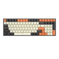 Royal Kludge Mehanska tipkovnica RK100 RGB, rjavo stikalo (črno-oranžno)