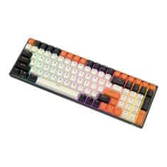 Royal Kludge Mehanska tipkovnica RK100 RGB, rjavo stikalo (črno-oranžno)