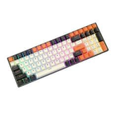 Royal Kludge Mehanska tipkovnica RK100 RGB, rjavo stikalo (črno-oranžno)