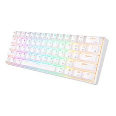 Royal Kludge Mehanska tipkovnica RK61 RGB, rdeče stikalo (belo)