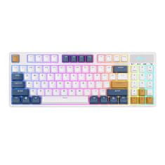 Royal Kludge Brezžična mehanska tipkovnica RK89 RGB, stikalo Lemon (bela)