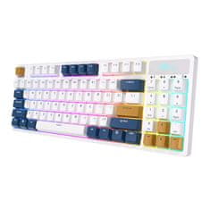 Royal Kludge Brezžična mehanska tipkovnica RK89 RGB, stikalo Lemon (bela)