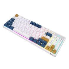 Royal Kludge Brezžična mehanska tipkovnica RK89 RGB, stikalo Lemon (bela)