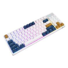 Royal Kludge Brezžična mehanska tipkovnica RK89 RGB, stikalo Lemon (bela)