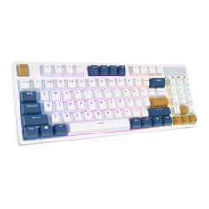 Royal Kludge Brezžična mehanska tipkovnica RK89 RGB, stikalo Lemon (bela)