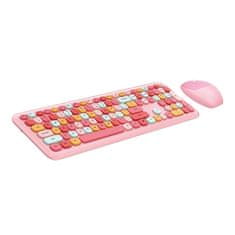 MOFII  Brezžična tipkovnica in miška 666 Pink