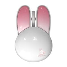 MojPlanet Brezžična miška + Bluetooth Rabbit M6DM Glossy (belo-rožnata)