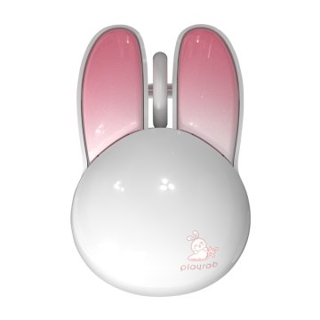 MojPlanet Brezžična miška + Bluetooth Rabbit M6DM Glossy (belo-rožnata)