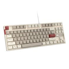 MojPlanet Žična tipkovnica MageGee MK-STAR (retro belo-siva)
