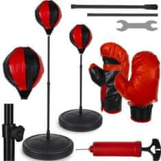 Kruzzel Punching Ball otroška boksarska vreča z rokavicami, rdeča