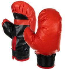 Kruzzel Punching Ball otroška boksarska vreča z rokavicami, rdeča