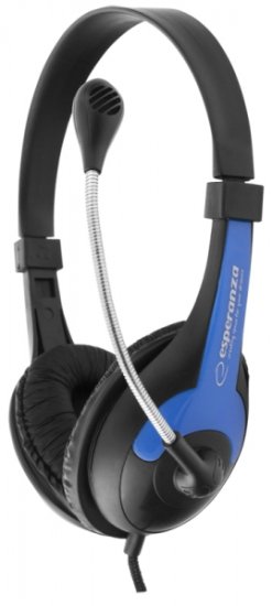 Esperanza EH158B Slušalke z mikrofonom Rooster blue Esperanza