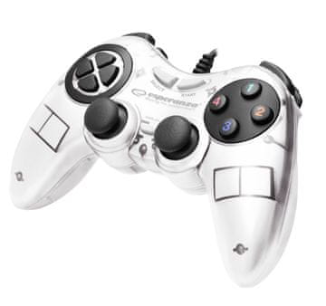 slomart Esperanza EGG105W Fighter gamepad za PC (bel)