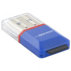 Esperanza EA134B Čitalnik kartic USB micro SD, modri Esperanza