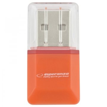 Esperanza EA134O bralnik kartic micro SD USB oranžna Esperanza