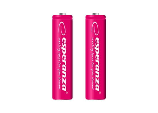 Esperanza EZA101R Esperanza akumulatorska baterija ni-mh aaa 1000mah 2 kosa rdeča.