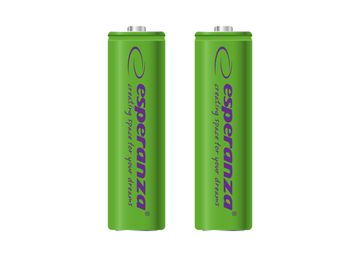 Esperanza Polnilne baterije Esperanza Ni-MH AA 2000mAh zelene 2 kosa