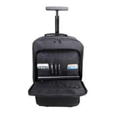BESTLIFE Neoton (BT-3401BK) USB A/C, 38L vodotesen potovalni nahrbtnik na kolesih z oblazinjenimi predali za tablice in prenosnike do 15,6”
