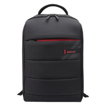 BESTLIFE CPLUS 2.0 (BB-3335R) USB A/C črn/rdeč 31L ergonomski poslovni nahrbtnik vodoodbojni za prenosnik z oblazinjenimi predali do 15,6″