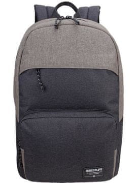 BESTLIFE Alpha (BB-3526) nahrbtnik z oblazinjenim predalom za prenosni računalnik do 15,6” siv, velik glavni predal