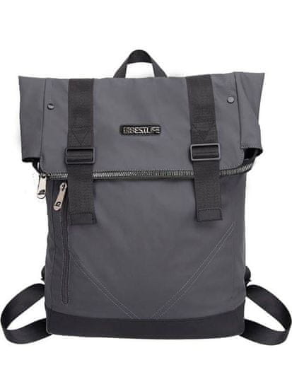 BESTLIFE La Minor (BLB-3036R1) praktični vodoodporni nahrbtnik z oblazinjenimi predali za tablice in prenosnike do 15,6” siv velik glavni predal
