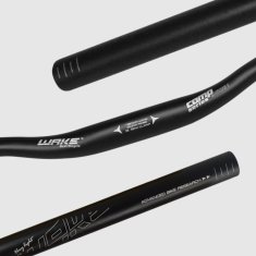 Korbi Ukrivljeno kolesarsko krmilo, črno aluminijasto, 720MM/31.8MM