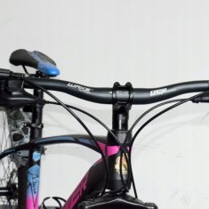 Korbi Ukrivljeno kolesarsko krmilo, črno aluminijasto, 720MM/31.8MM