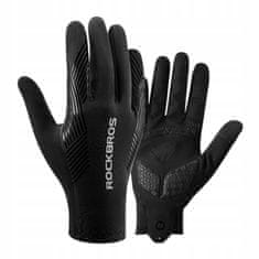 Korbi Poletne dolge kolesarske rokavice, črne, unisex, velikost L