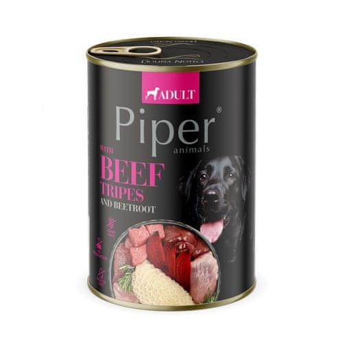 Piper ADULT 400g pločevinka za odrasle pse z govejimi kračami