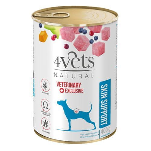 4VETS Natural Veterinary Exclusive SKIN SUPPORT 400 g