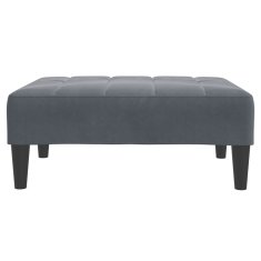 Vidaxl Stolček za noge temno siv 77x55x31 cm žamet