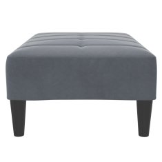 Vidaxl Stolček za noge temno siv 77x55x31 cm žamet
